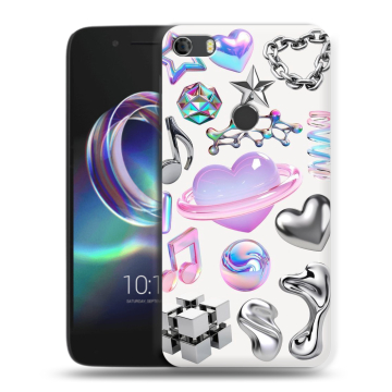 Силиконовый чехол на Alcatel Idol 5 с принтом Y2K