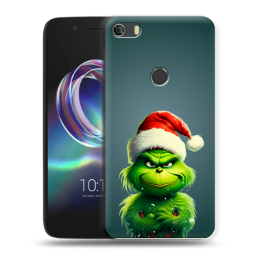 Силиконовый чехол на Alcatel Idol 5 с принтом Новый год