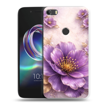 Силиконовый чехол на Alcatel Idol 5 с принтом женский