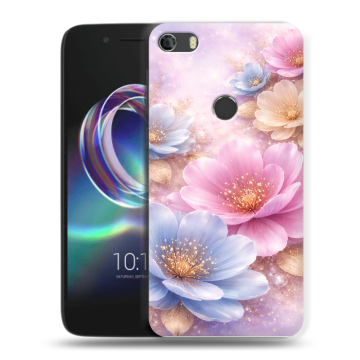 Силиконовый чехол на Alcatel Idol 5 с принтом женский