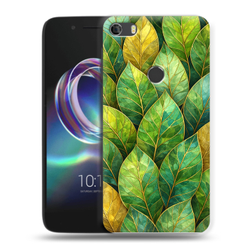 Силиконовый чехол на Alcatel Idol 5 с принтом женский