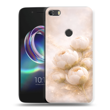 Силиконовый чехол на Alcatel Idol 5 с принтом женский