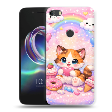 Силиконовый чехол на Alcatel Idol 5 с принтом для девочек