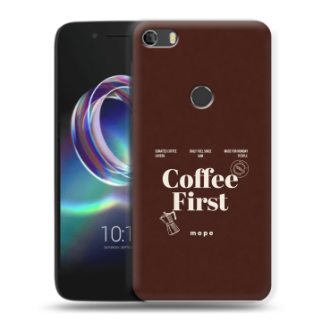 Силиконовый чехол на Alcatel Idol 5 с принтом женский