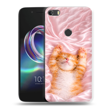Силиконовый чехол на Alcatel Idol 5 с принтом женский