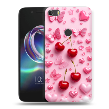 Силиконовый чехол на Alcatel Idol 5 с принтом для девочек