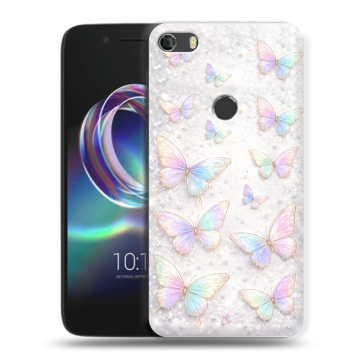 Силиконовый чехол на Alcatel Idol 5 с принтом женский