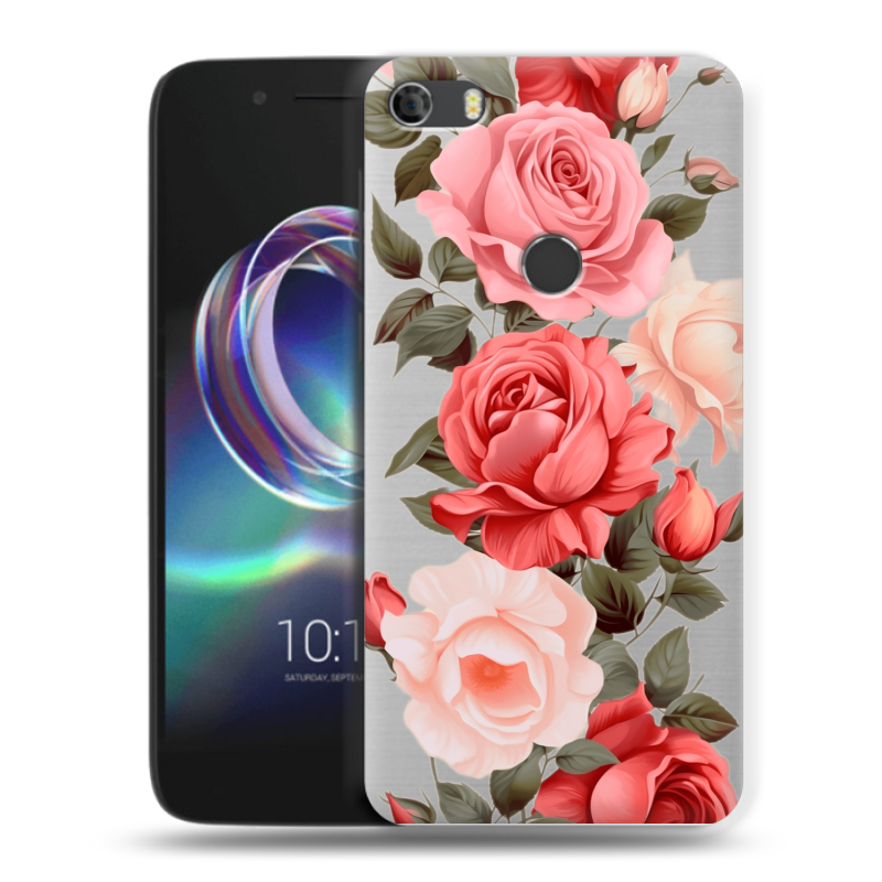 Силиконовый чехол на Alcatel Idol 5 с принтом Розы Силиконовый чехол на Alcatel Idol 5 с принтом Розы