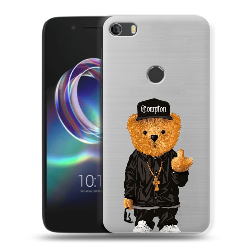 Силиконовый чехол на Alcatel Idol 5 с принтом Плюшевый медведь Силиконовый чехол на Alcatel Idol 5 с принтом Плюшевый медведь
