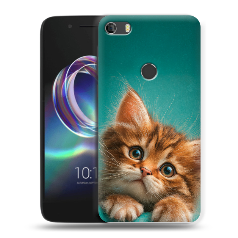Силиконовый чехол на Alcatel Idol 5 с принтом котенок Силиконовый чехол на Alcatel Idol 5 с принтом котенок