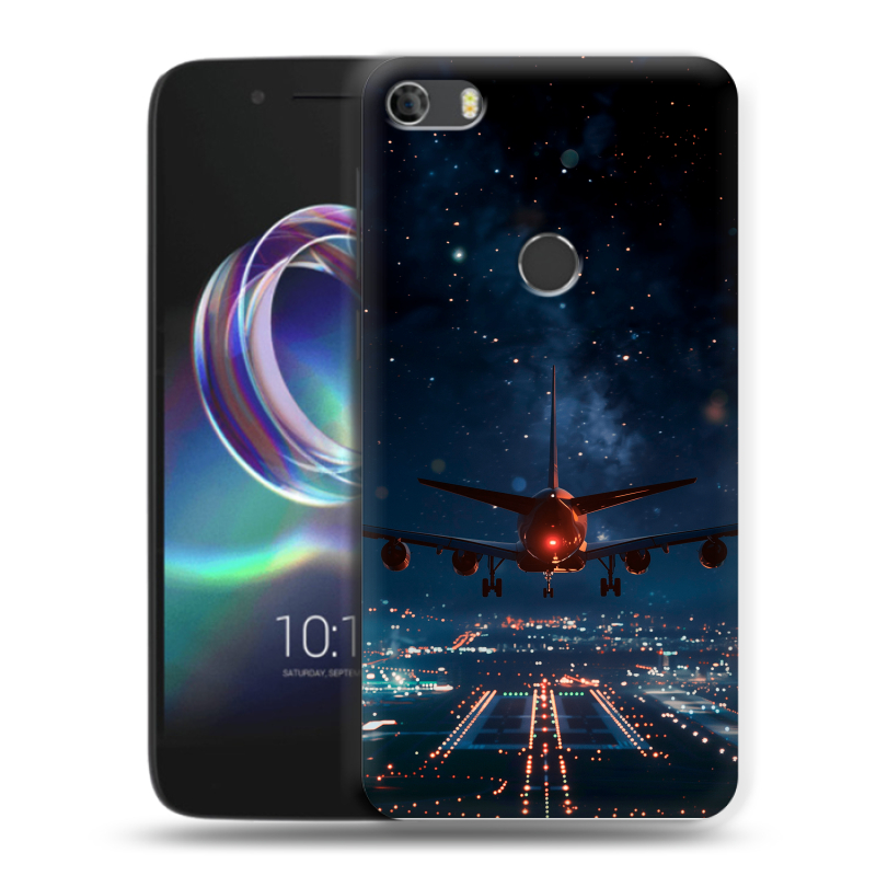 Силиконовый чехол на Alcatel Idol 5 с принтом самолет Силиконовый чехол на Alcatel Idol 5 с принтом самолет