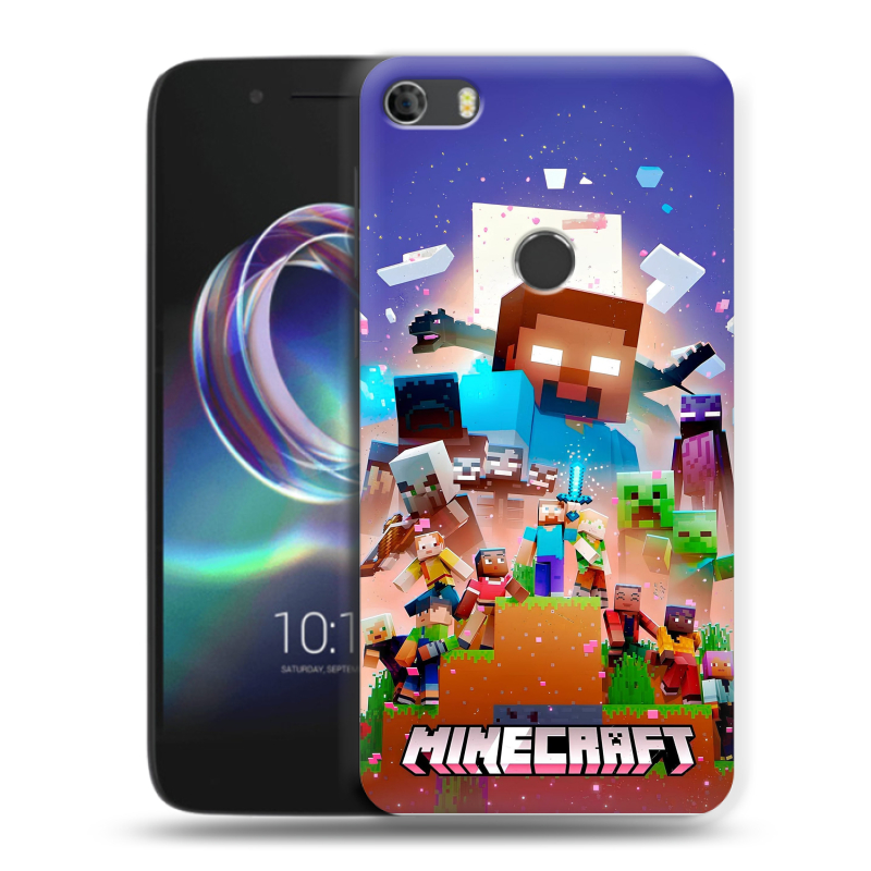 Силиконовый чехол на Alcatel Idol 5 с принтом Майнкрафт Minecraft Силиконовый чехол на Alcatel Idol 5 с принтом Майнкрафт Minecraft