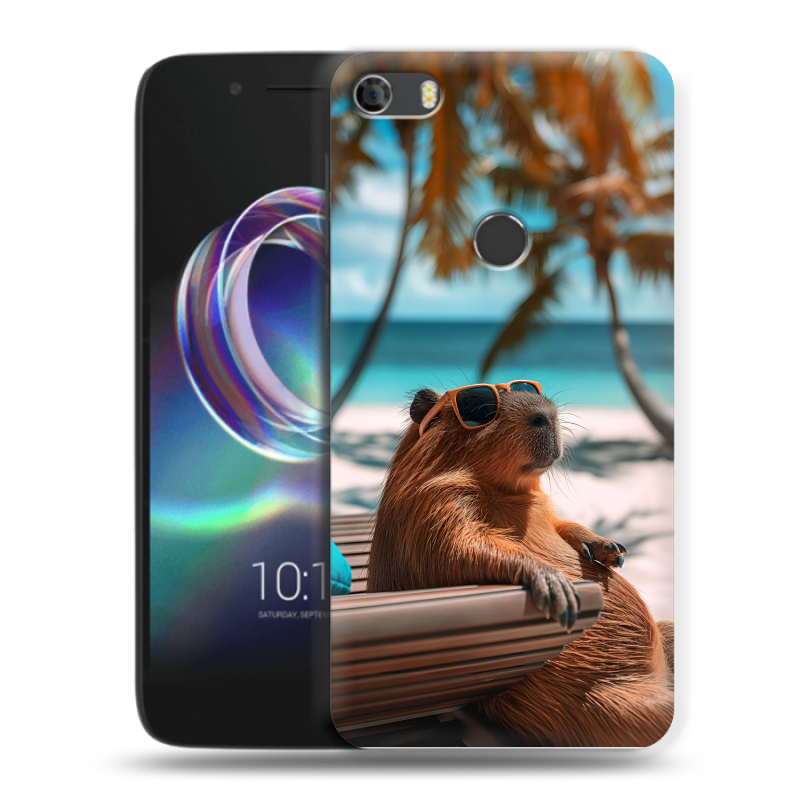 Силиконовый чехол на Alcatel Idol 5 с принтом Капибара Силиконовый чехол на Alcatel Idol 5 с принтом Капибара