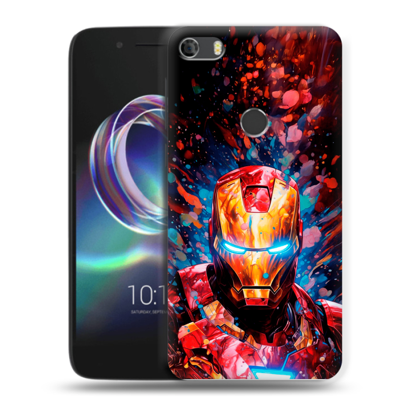 Силиконовый чехол на Alcatel Idol 5 с принтом Железный человек Ironman Силиконовый чехол на Alcatel Idol 5 с принтом Железный человек Ironman