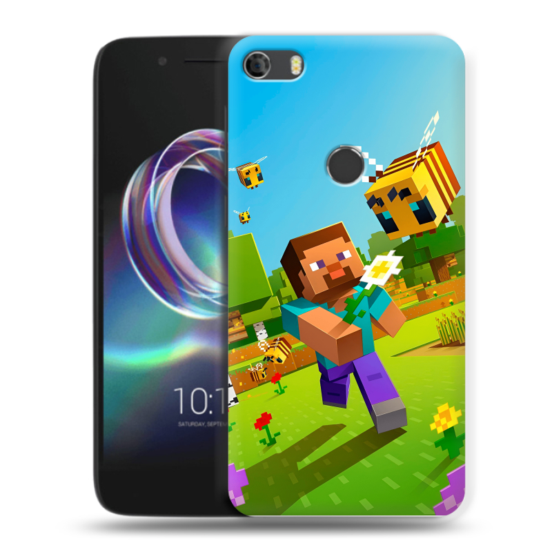Силиконовый чехол на Alcatel Idol 5 с принтом Майнкрафт Minecraft Силиконовый чехол на Alcatel Idol 5 с принтом Майнкрафт Minecraft