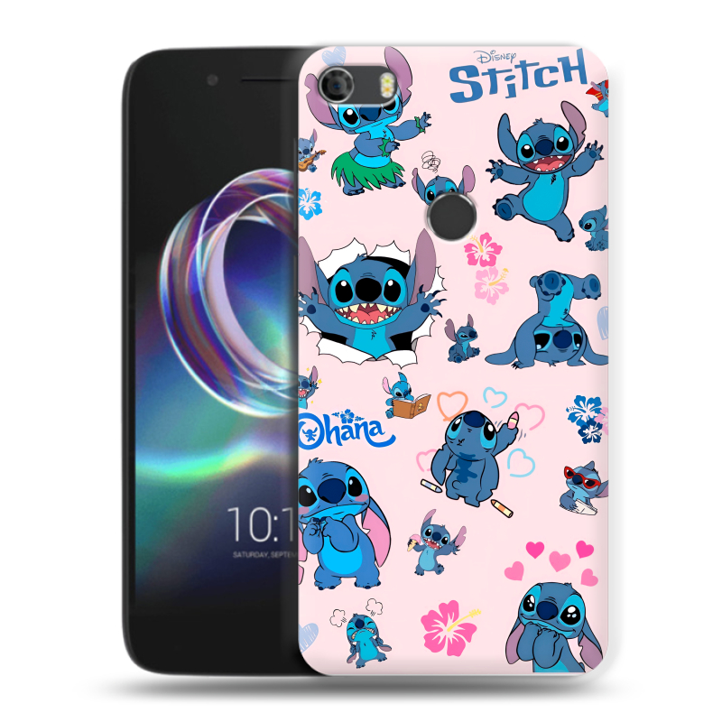 Силиконовый чехол на Alcatel Idol 5 с принтом Лило и Стич Силиконовый чехол на Alcatel Idol 5 с принтом Лило и Стич