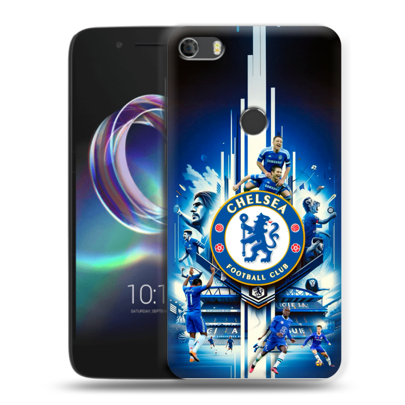 Силиконовый чехол на Alcatel Idol 5 с принтом Chelsea Челси Силиконовый чехол на Alcatel Idol 5 с принтом Chelsea Челси