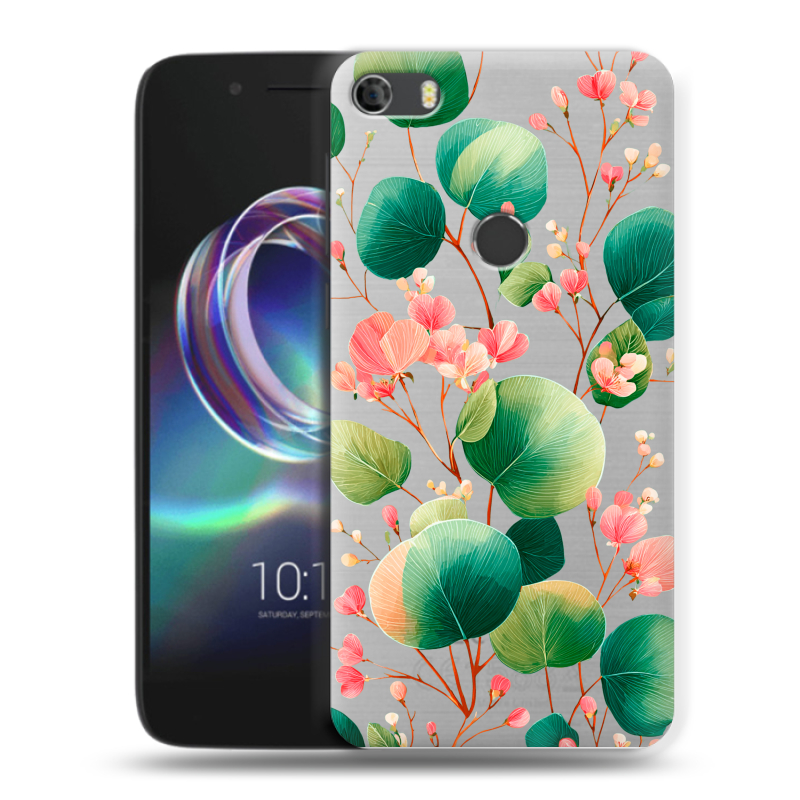Силиконовый чехол на Alcatel Idol 5 с принтом женский Силиконовый чехол на Alcatel Idol 5 с принтом женский