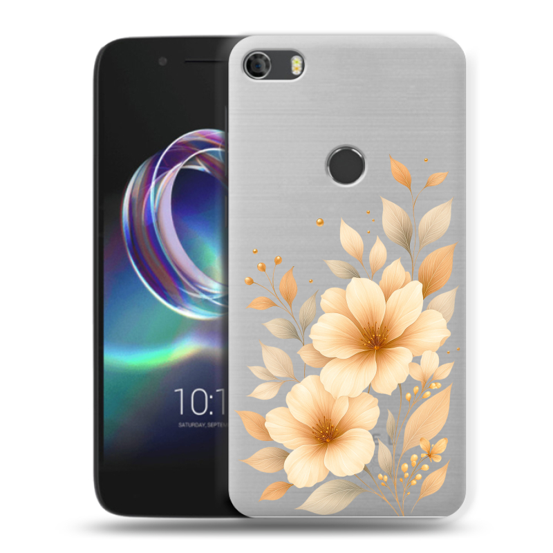 Силиконовый чехол на Alcatel Idol 5 с принтом для девушки Силиконовый чехол на Alcatel Idol 5 с принтом для девушки