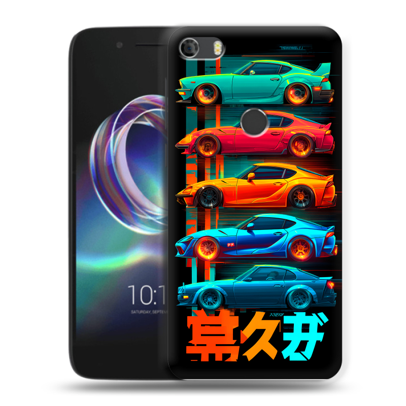 Силиконовый чехол на Alcatel Idol 5 с принтом машины тачки Силиконовый чехол на Alcatel Idol 5 с принтом машины тачки