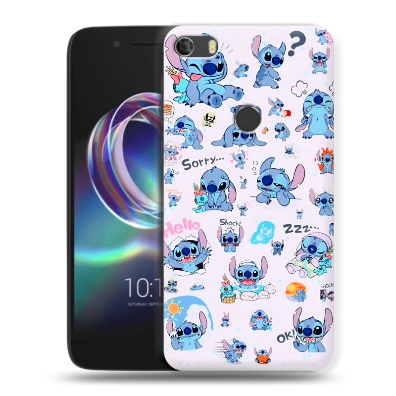 Силиконовый чехол на Alcatel Idol 5 с принтом Лило и Стич Силиконовый чехол на Alcatel Idol 5 с принтом Лило и Стич