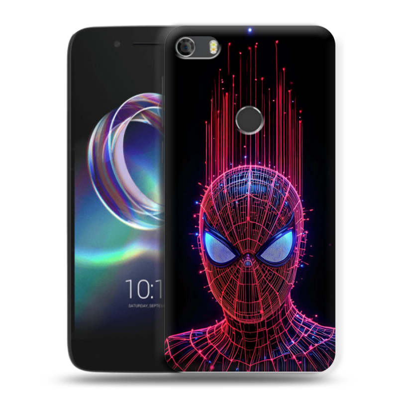 Силиконовый чехол на Alcatel Idol 5 с принтом Spiderman Человек паук Силиконовый чехол на Alcatel Idol 5 с принтом Spiderman Человек паук