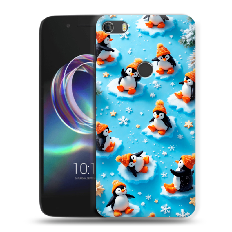 Силиконовый чехол на Alcatel Idol 5 с принтом Новый год Силиконовый чехол на Alcatel Idol 5 с принтом Новый год