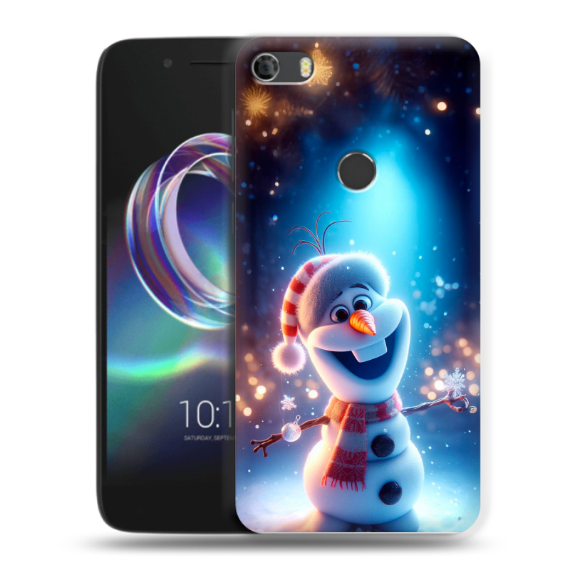 Силиконовый чехол на Alcatel Idol 5 с принтом Новый год Силиконовый чехол на Alcatel Idol 5 с принтом Новый год