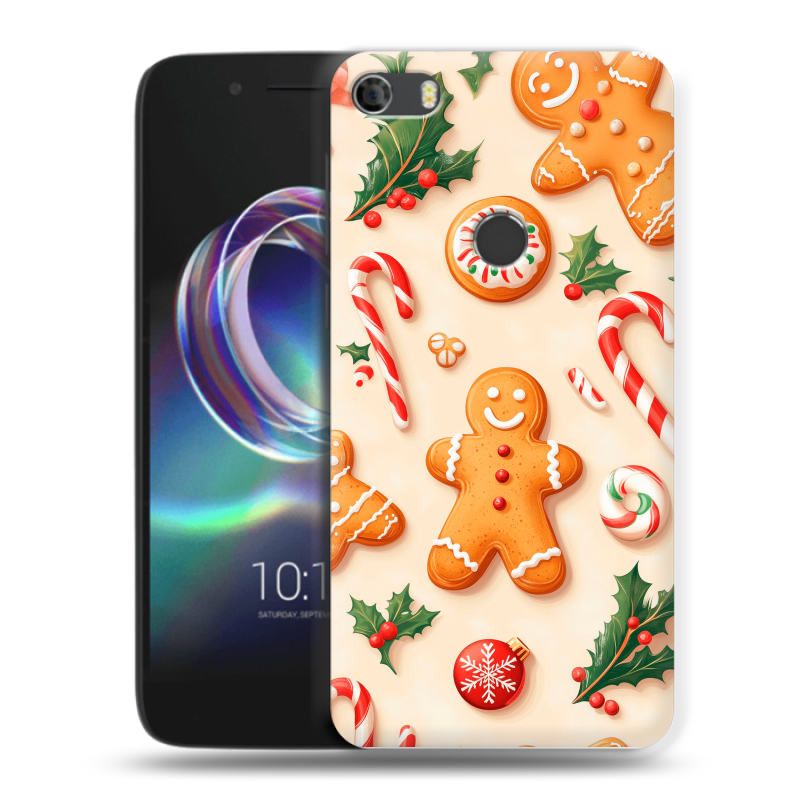 Силиконовый чехол на Alcatel Idol 5 с принтом Новый год Силиконовый чехол на Alcatel Idol 5 с принтом Новый год