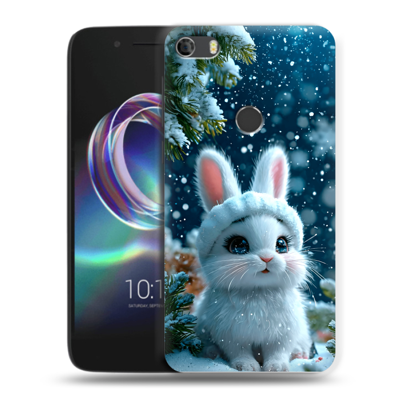 Силиконовый чехол на Alcatel Idol 5 с принтом Новый год Силиконовый чехол на Alcatel Idol 5 с принтом Новый год