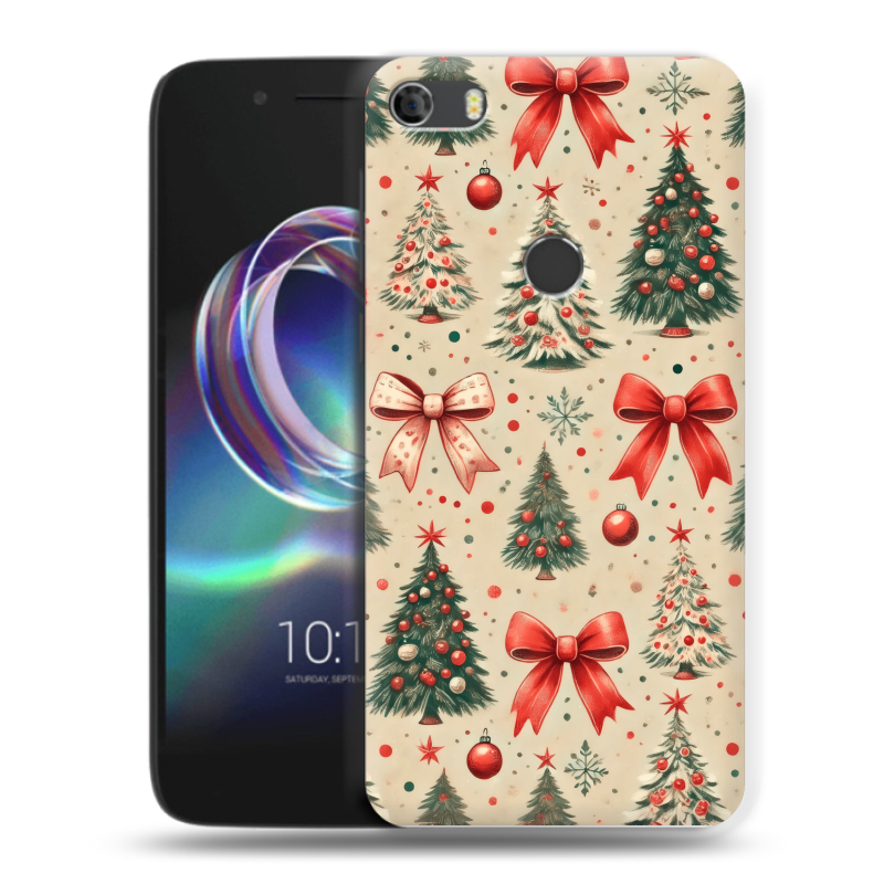 Силиконовый чехол на Alcatel Idol 5 с принтом Новый год Силиконовый чехол на Alcatel Idol 5 с принтом Новый год