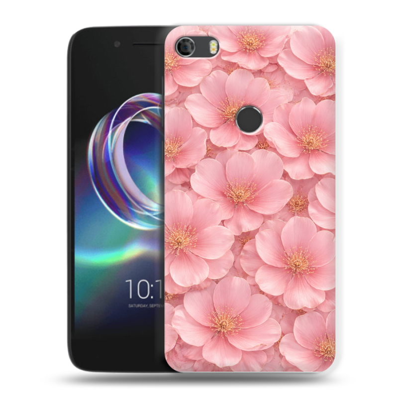 Силиконовый чехол на Alcatel Idol 5 с принтом женский Силиконовый чехол на Alcatel Idol 5 с принтом женский