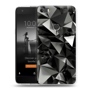 Силиконовый чехол на Alcatel Idol 5S с принтом Черные кристаллы