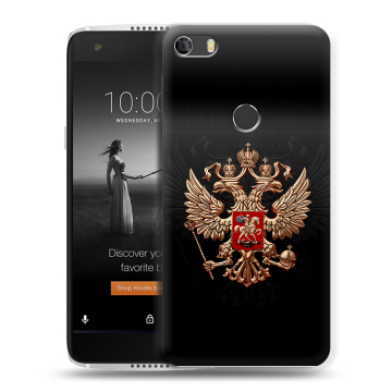 Силиконовый чехол на Alcatel Idol 5S с принтом Герб России