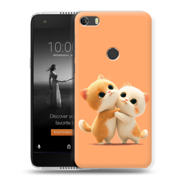 Силиконовый чехол на Alcatel Idol 5S с принтом Милые котики