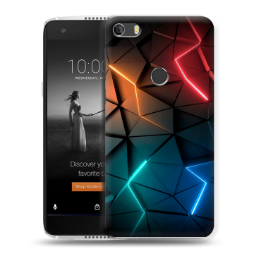 Силиконовый чехол на Alcatel Idol 5S с принтом Абстракция неон