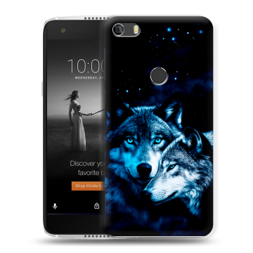 Силиконовый чехол на Alcatel Idol 5S с принтом Волки