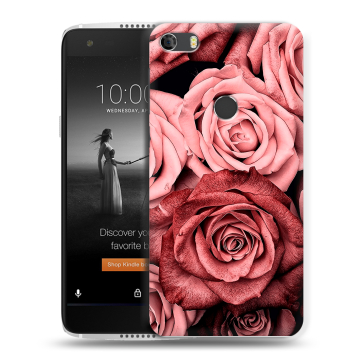 Силиконовый чехол на Alcatel Idol 5S с принтом Цветы розы
