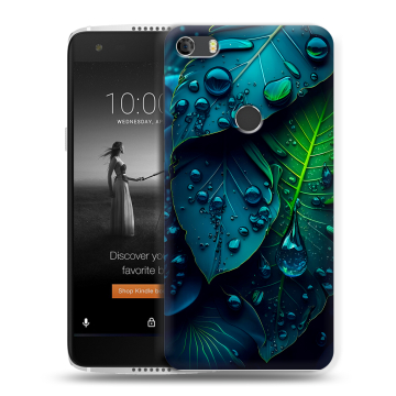Силиконовый чехол на Alcatel Idol 5S с принтом Листья