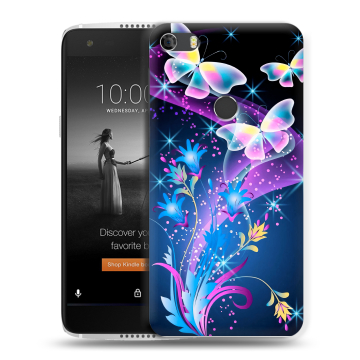 Силиконовый чехол на Alcatel Idol 5S с принтом Бабочки Силиконовый чехол на Alcatel Idol 5S с принтом Бабочки