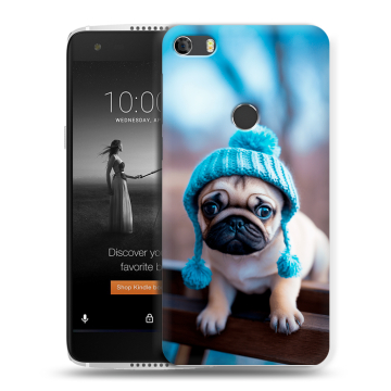 Силиконовый чехол на Alcatel Idol 5S с принтом Мопс в шапке Силиконовый чехол на Alcatel Idol 5S с принтом Мопс в шапке