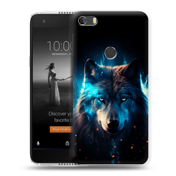 Силиконовый чехол на Alcatel Idol 5S с принтом Волк ночной Силиконовый чехол на Alcatel Idol 5S с принтом Волк ночной