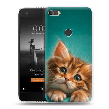 Силиконовый чехол на Alcatel Idol 5S с принтом котенок Силиконовый чехол на Alcatel Idol 5S с принтом котенок