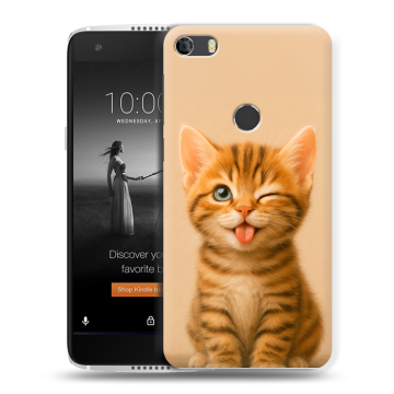 Силиконовый чехол на Alcatel Idol 5S с принтом котенок Силиконовый чехол на Alcatel Idol 5S с принтом котенок