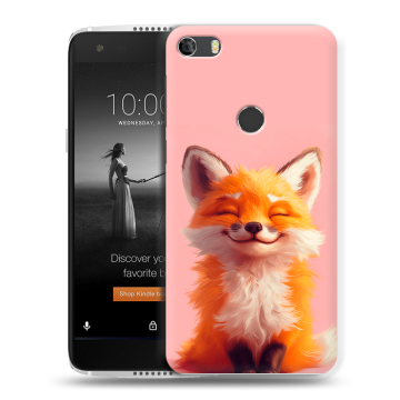 Силиконовый чехол на Alcatel Idol 5S с принтом милая лиса Силиконовый чехол на Alcatel Idol 5S с принтом милая лиса