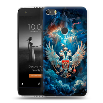 Силиконовый чехол на Alcatel Idol 5S с принтом Герб флаг России Силиконовый чехол на Alcatel Idol 5S с принтом Герб флаг России