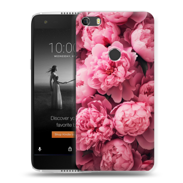 Силиконовый чехол на Alcatel Idol 5S с принтом цветы пионы Силиконовый чехол на Alcatel Idol 5S с принтом цветы пионы