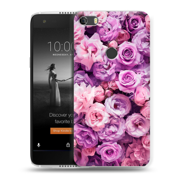 Силиконовый чехол на Alcatel Idol 5S с принтом лавандовые розы