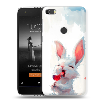 Силиконовый чехол на Alcatel Idol 5S с принтом кролик зайчик Силиконовый чехол на Alcatel Idol 5S с принтом кролик зайчик