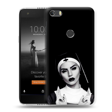 Силиконовый чехол на Alcatel Idol 5S с принтом монашка Силиконовый чехол на Alcatel Idol 5S с принтом монашка